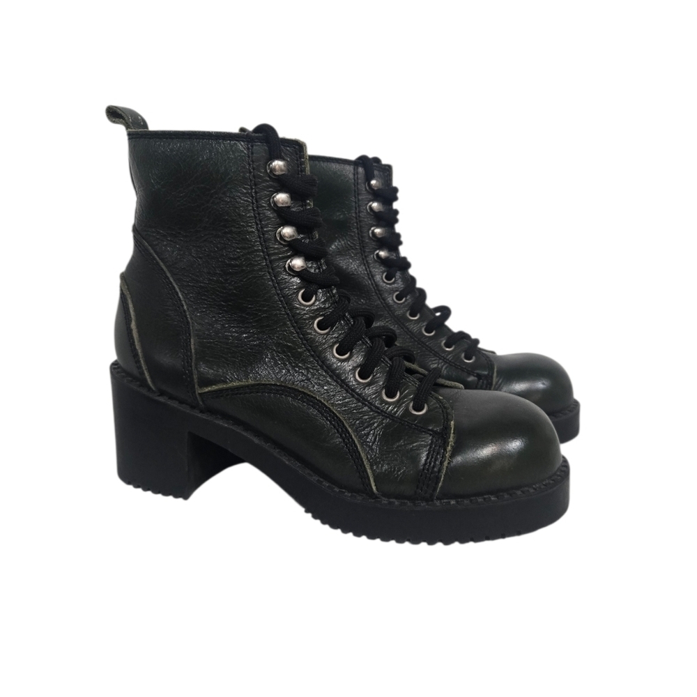 Vintage 1990s Esprit Dark Green Chunky Boot